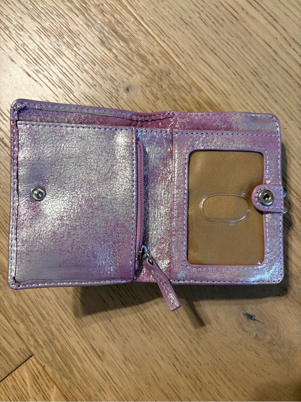 Hobo Metallic Pink/Purple Compact Women's Wallet - Picture 3 of 5